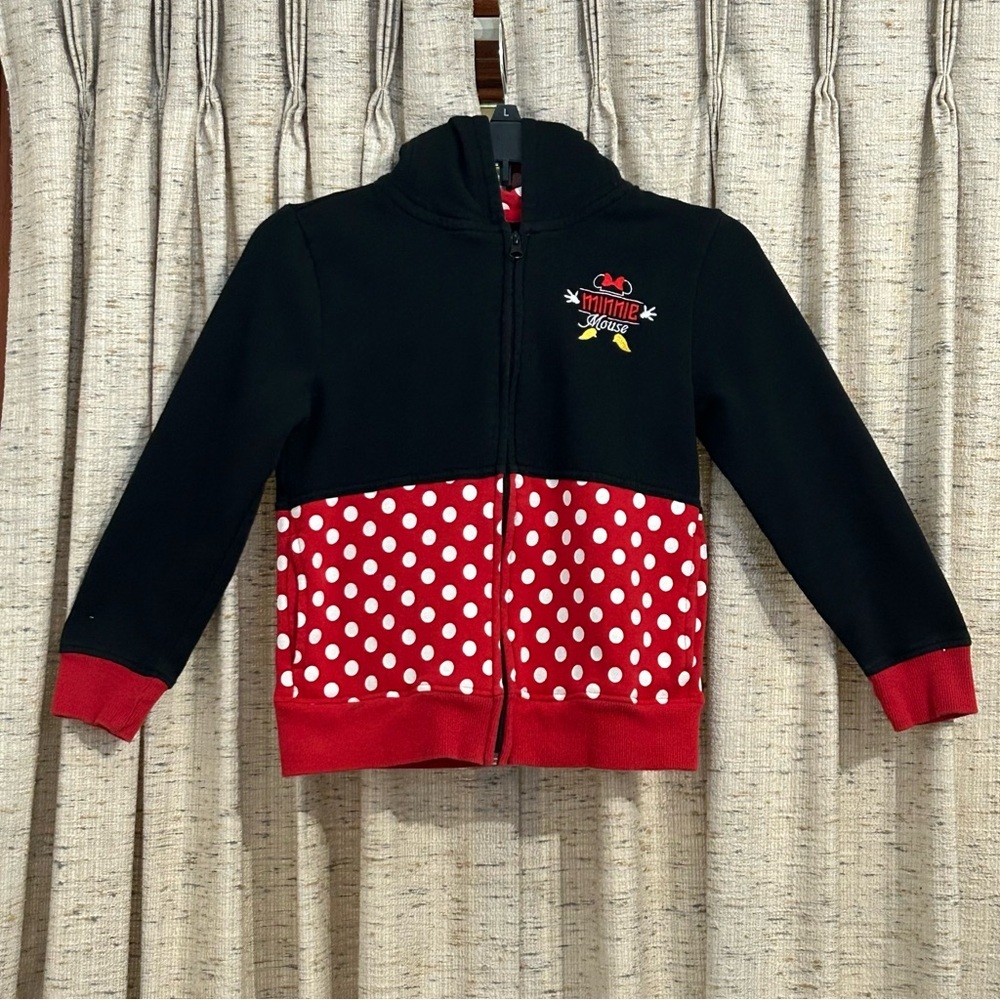 Disney Parks Minnie Mouse Zip Up Hoodie Jacket